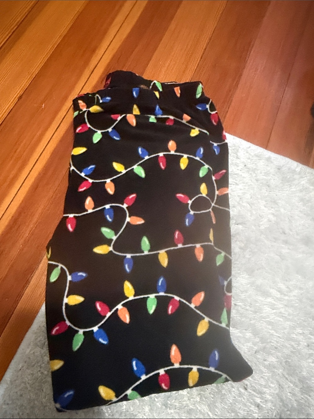Black Christmas Lights Print boys pajamas